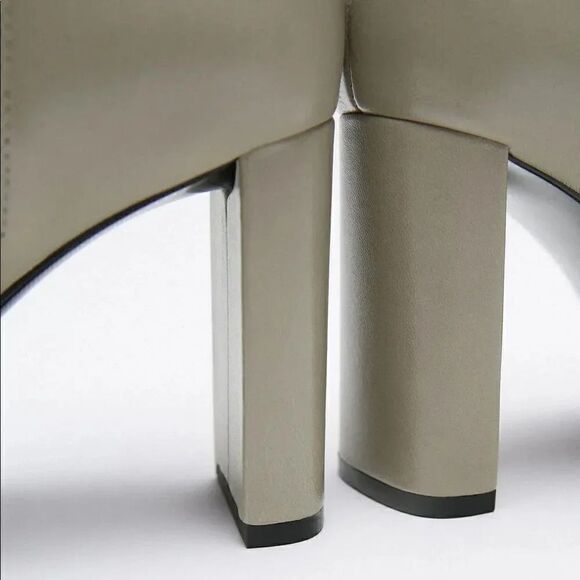 ✨Host Pick✨ ZARA LACE UP GENUINE LEATHER HIGH HEEL ANKLE BOOTS - Picture 11 of 12